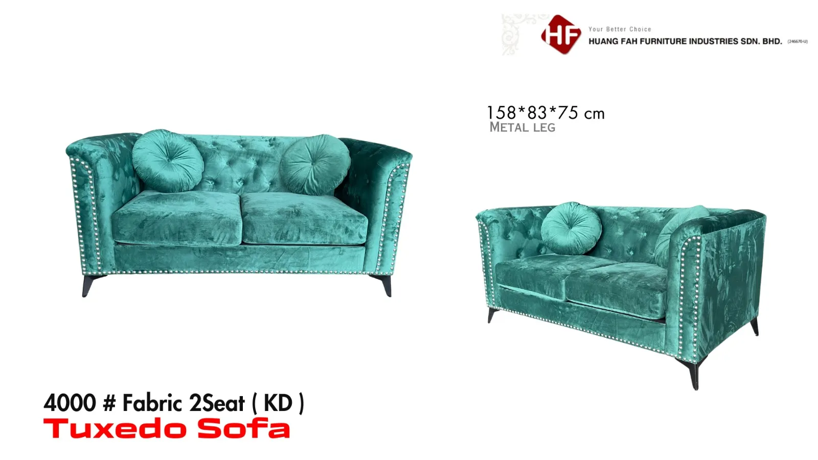 Tuxedo Sofa 2 seat